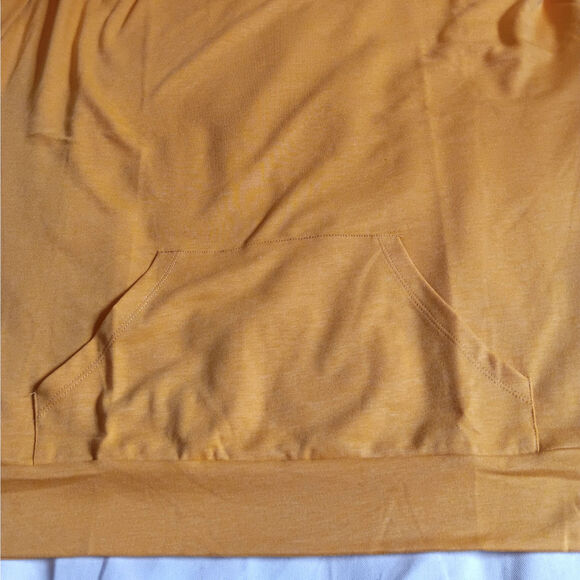 Mustard women's pullover with front pocket - Picture 3 of 6